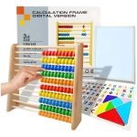 Abaco Vertical De Madera Con Pizarra Magnetica Montessori
