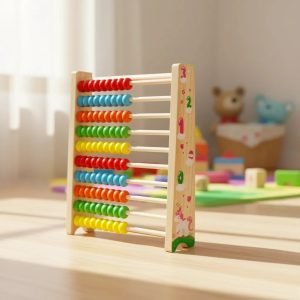 Abaco Vertical Juguete De Madera De 10 Filas Montessori B Multicolor