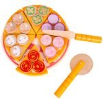Juguete De Madera Pizza Con Cortes Montessori