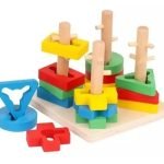 Juego De Madera Encaje Y Motricidad Fina Montessori