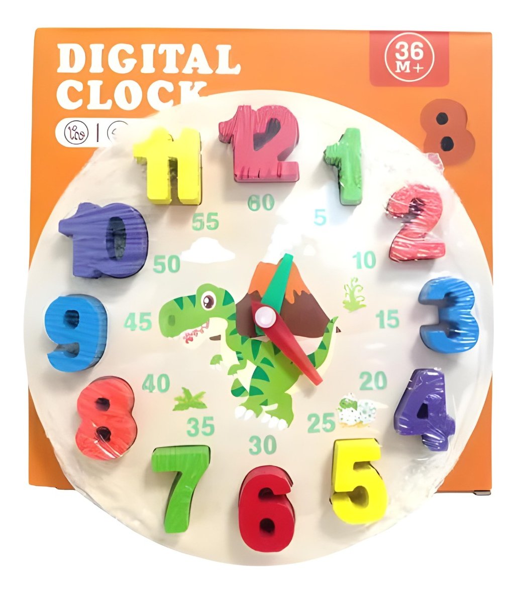Reloj De Encaje Juguete De Madera Didactico Montessori Multicolor - Imagen 4
