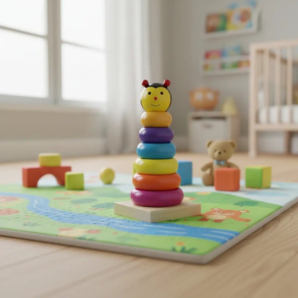 Juego De Aros Apilables De Madera Montessori - Juguete Didáctico de Madera en Chile - Vista 5