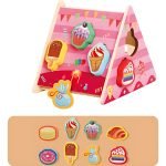 Casita Tipi De Encaje Figuras De Madera Montessori Postres
