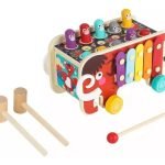 Juguete Didáctico De Madera Para Bebes Pega Topo Montessori